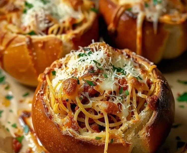 Spaghetti Garlic Bread Bowls 7 spaghetti garlic bread bowls 2026 01 25 151737 1